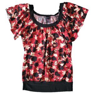Wrapper Casual Top for women red black and white size small